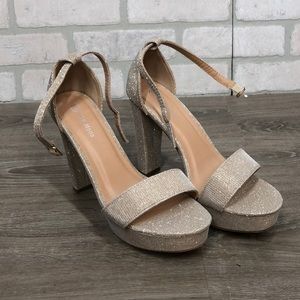 Top Moda Champagne Sparkle Pumps